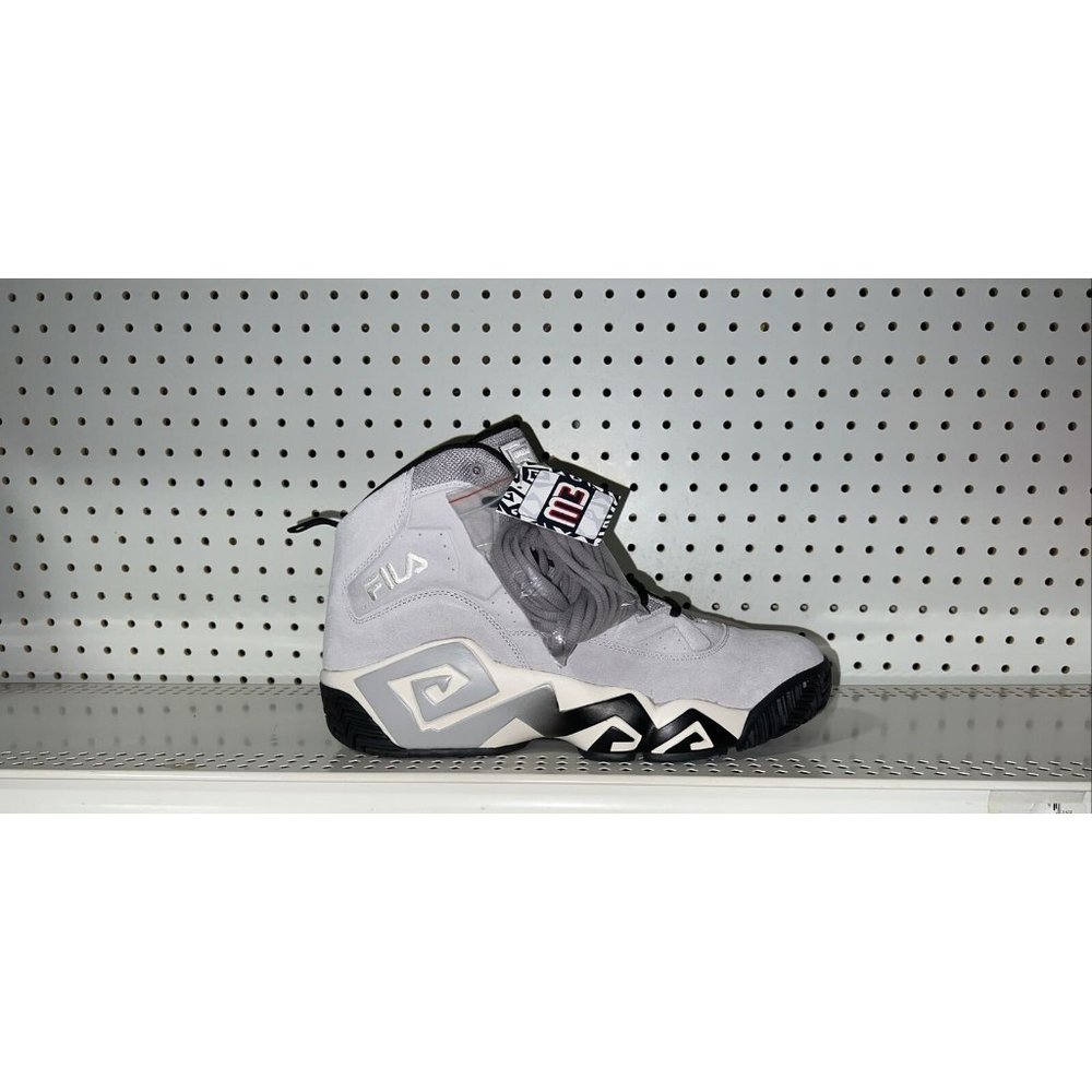 FILA MB Mens Suede Basketball Shoes Size 10 Gray Black White Jamal Mashburn